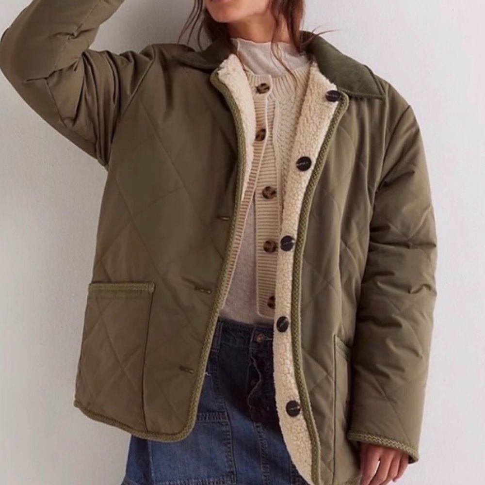 We The Free Arnelle Reversible Teddy Chore Jacket / Barn Coat M